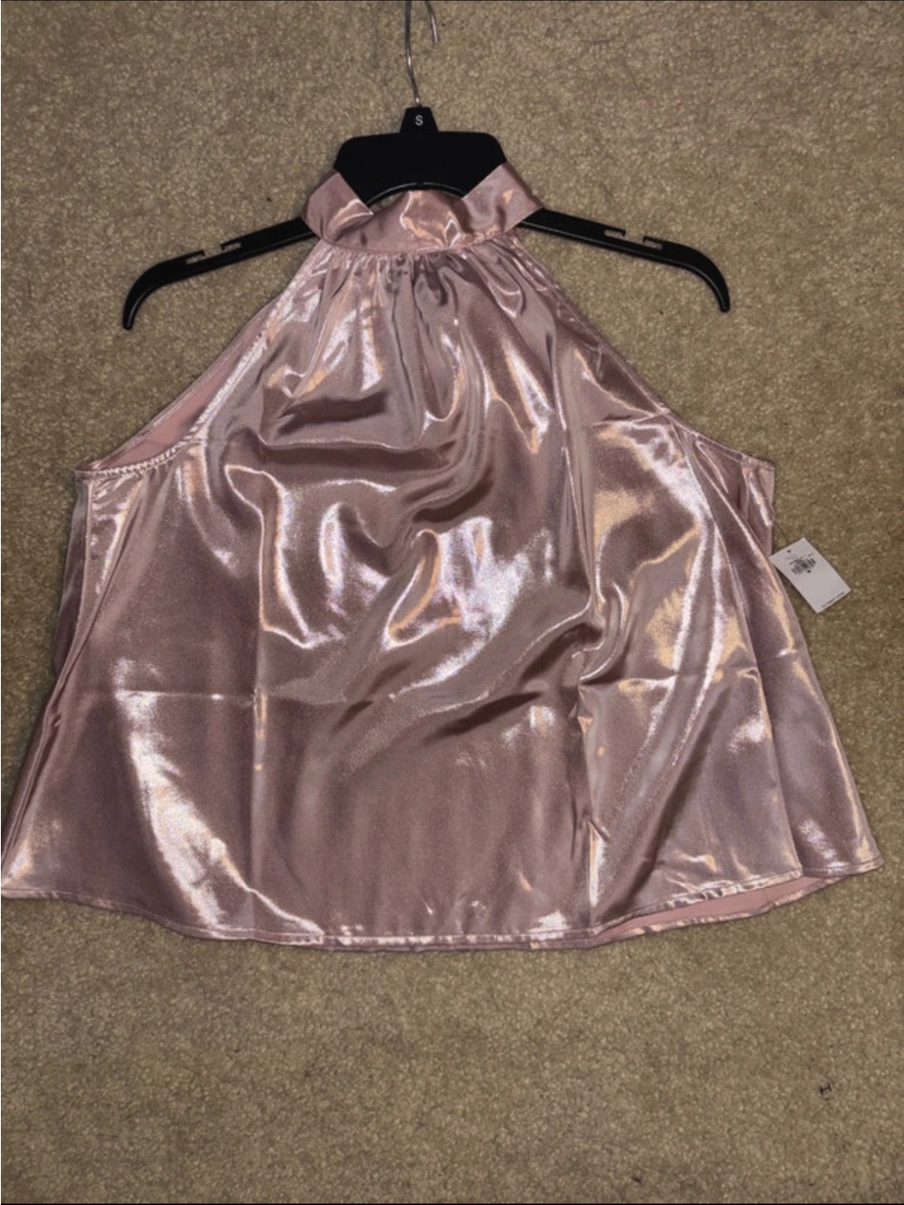 Old Navy Shimmery Rose Satin Halter Camisole